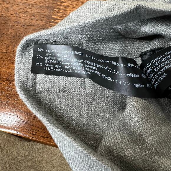 Zara heather gray GOOD LIFE CHOICES Beanie size M baddie college mininals - Picture 5 of 11